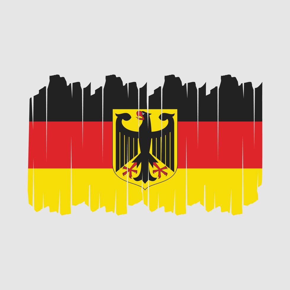 Ilustración de vector de cepillo de bandera de Alemania