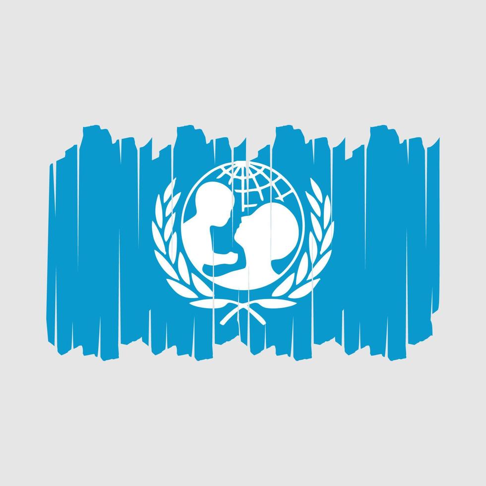 Unicef Flag Brush Vector Illustration