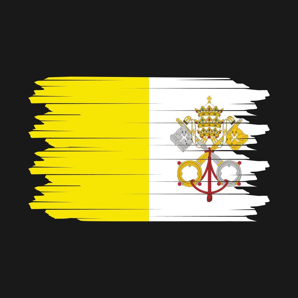 Vatican Flag Brush Vector