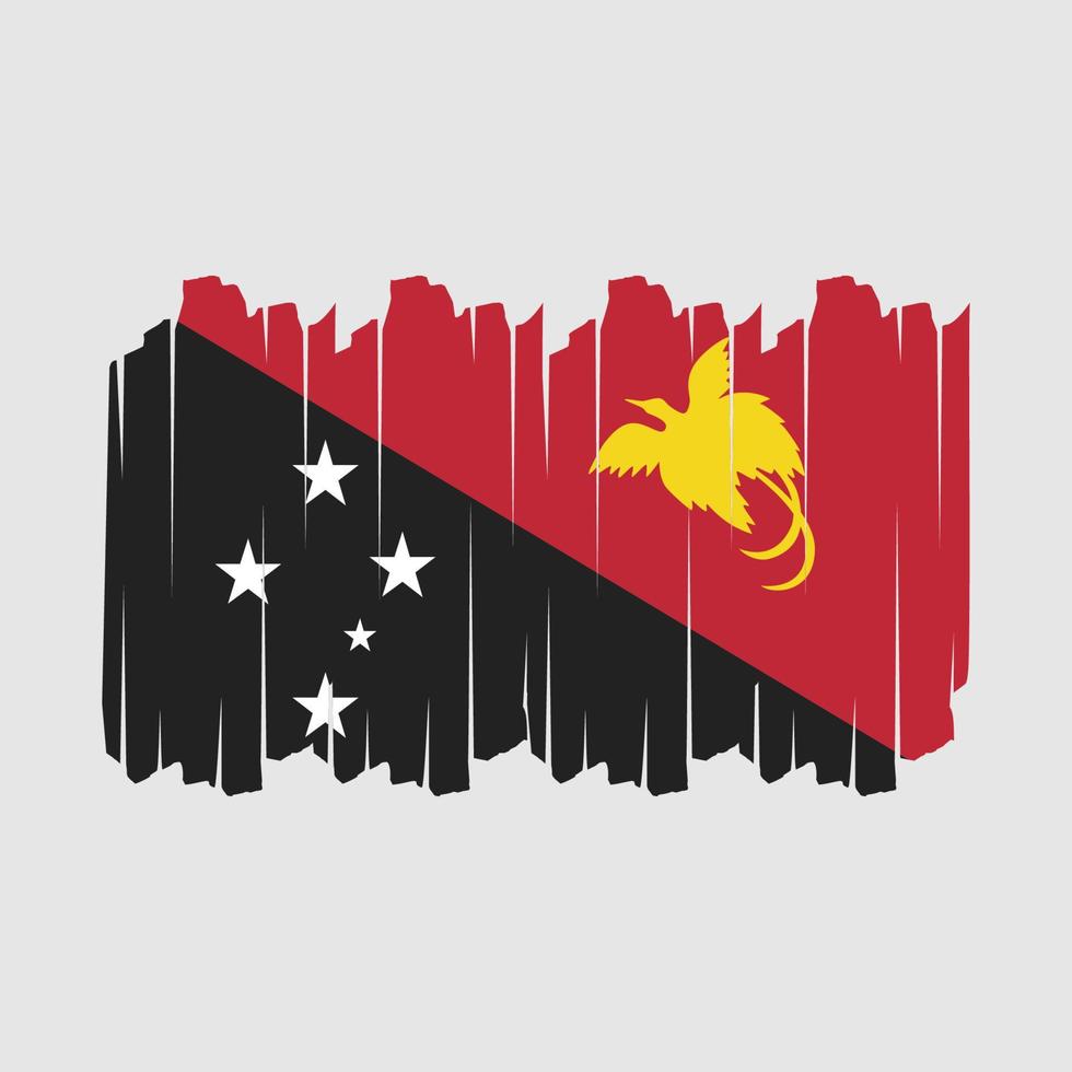 Papua Flag Brush Vector Illustration