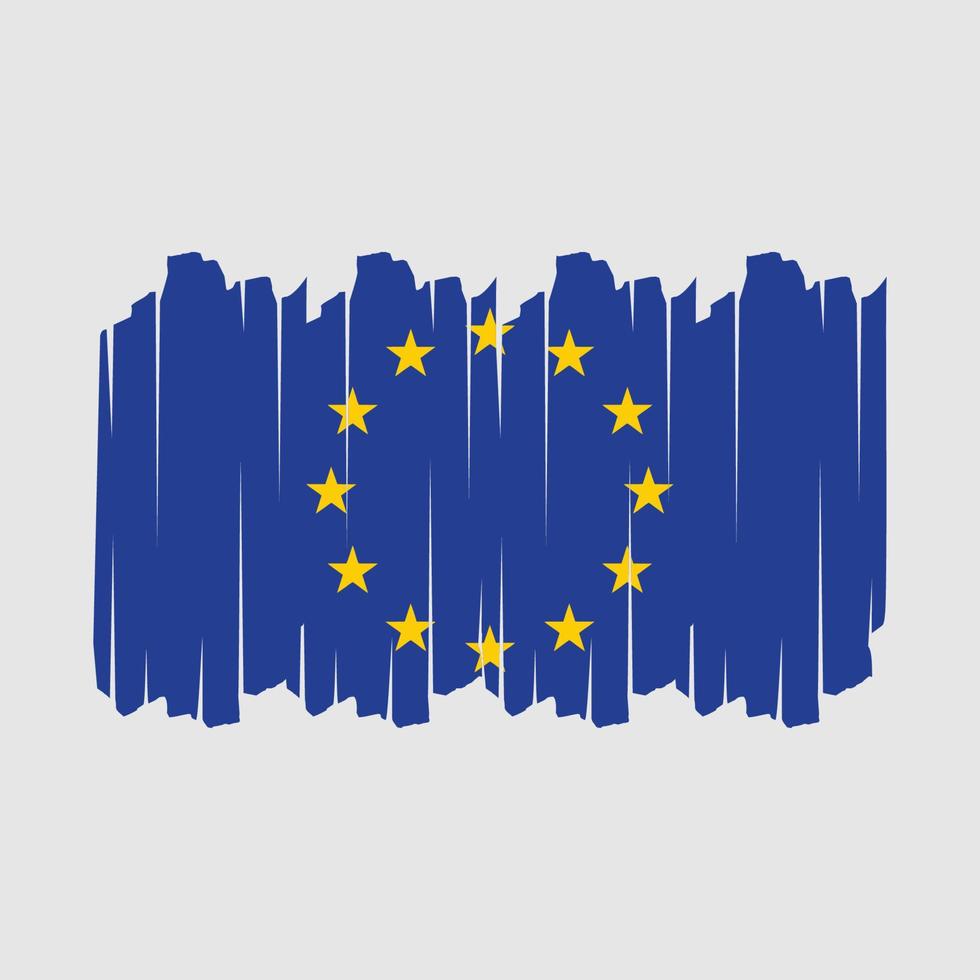 European Flag Brush Vector Illustration