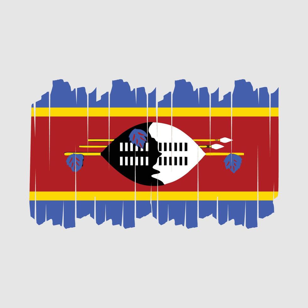 Swaziland Flag Brush Vector Illustration