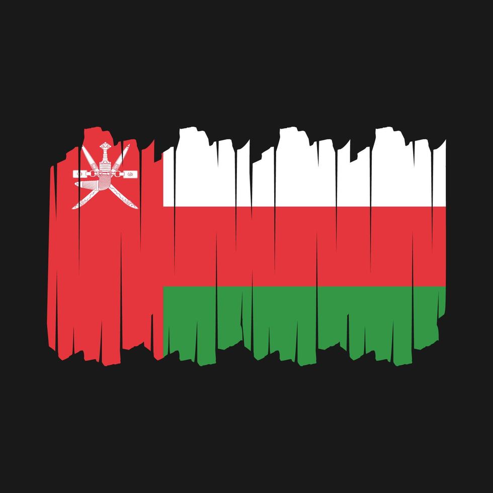 Oman Flag Brush Vector Illustration