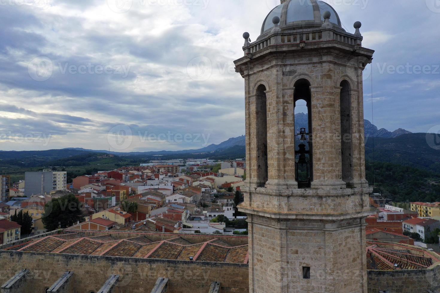 aéreo ver Iglesia de Papa Noel eulalia esparraguera, bajo llobregat, Cataluña foto