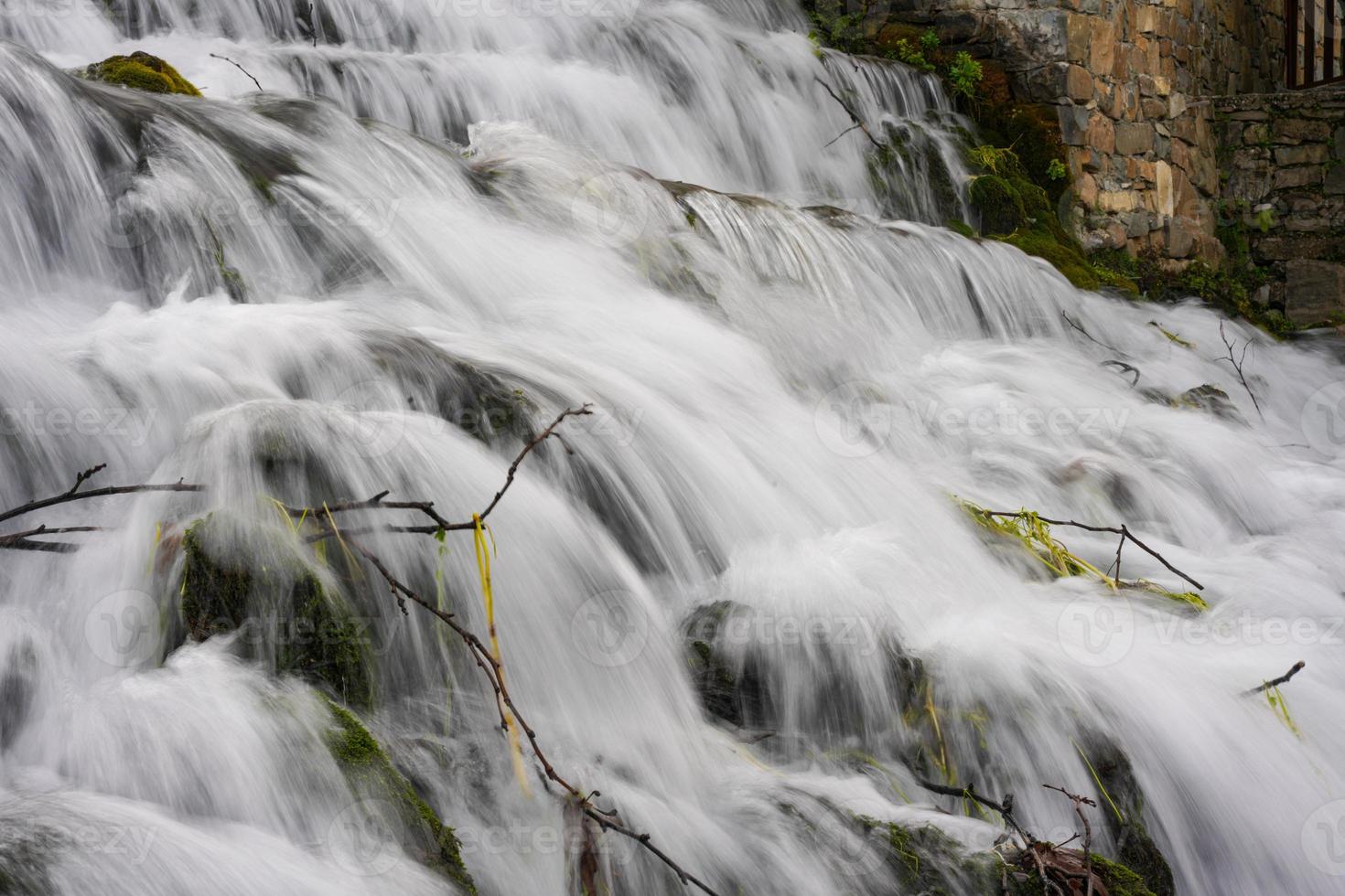 Long Exposure River Landscape During Fall photo