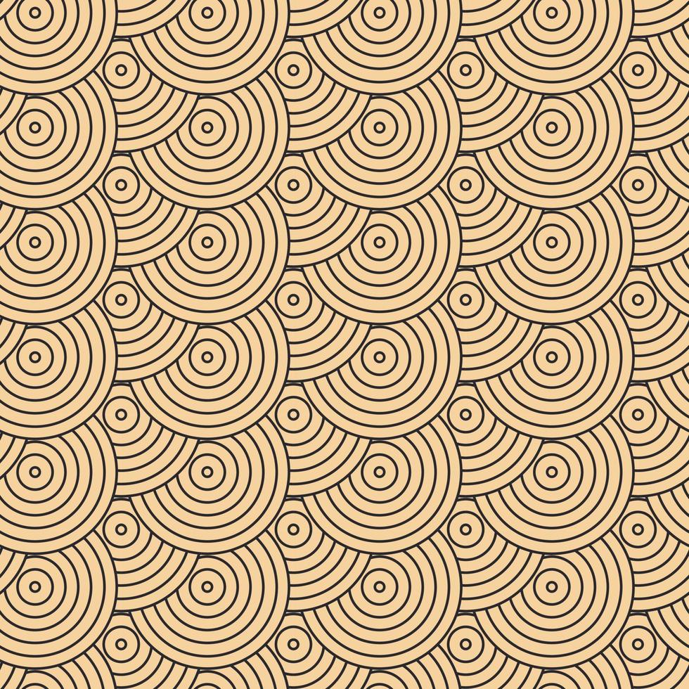 Modern vector pattern in Japanese style. Geometric black patterns on a gold background, circles in the sand. Modern illustrations for wallpapers, flyers, covers, banners, minimalistic ornaments