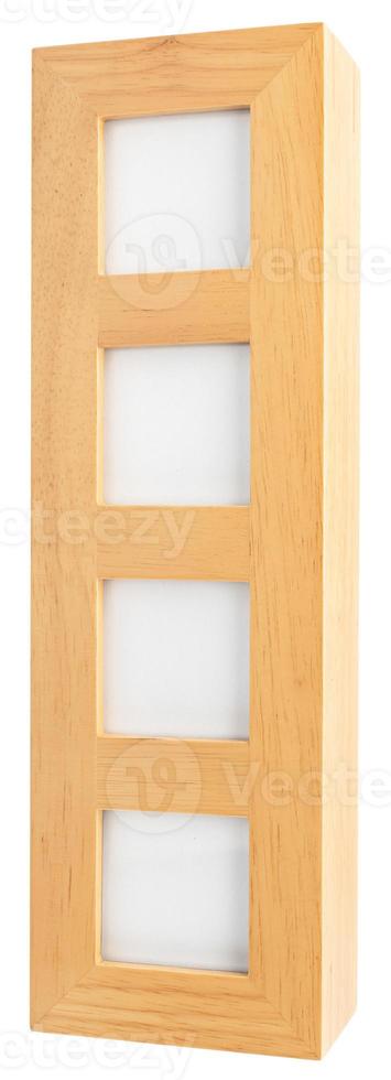 Four slot photo frame with blank spaces for pictures or text isolated on a white background