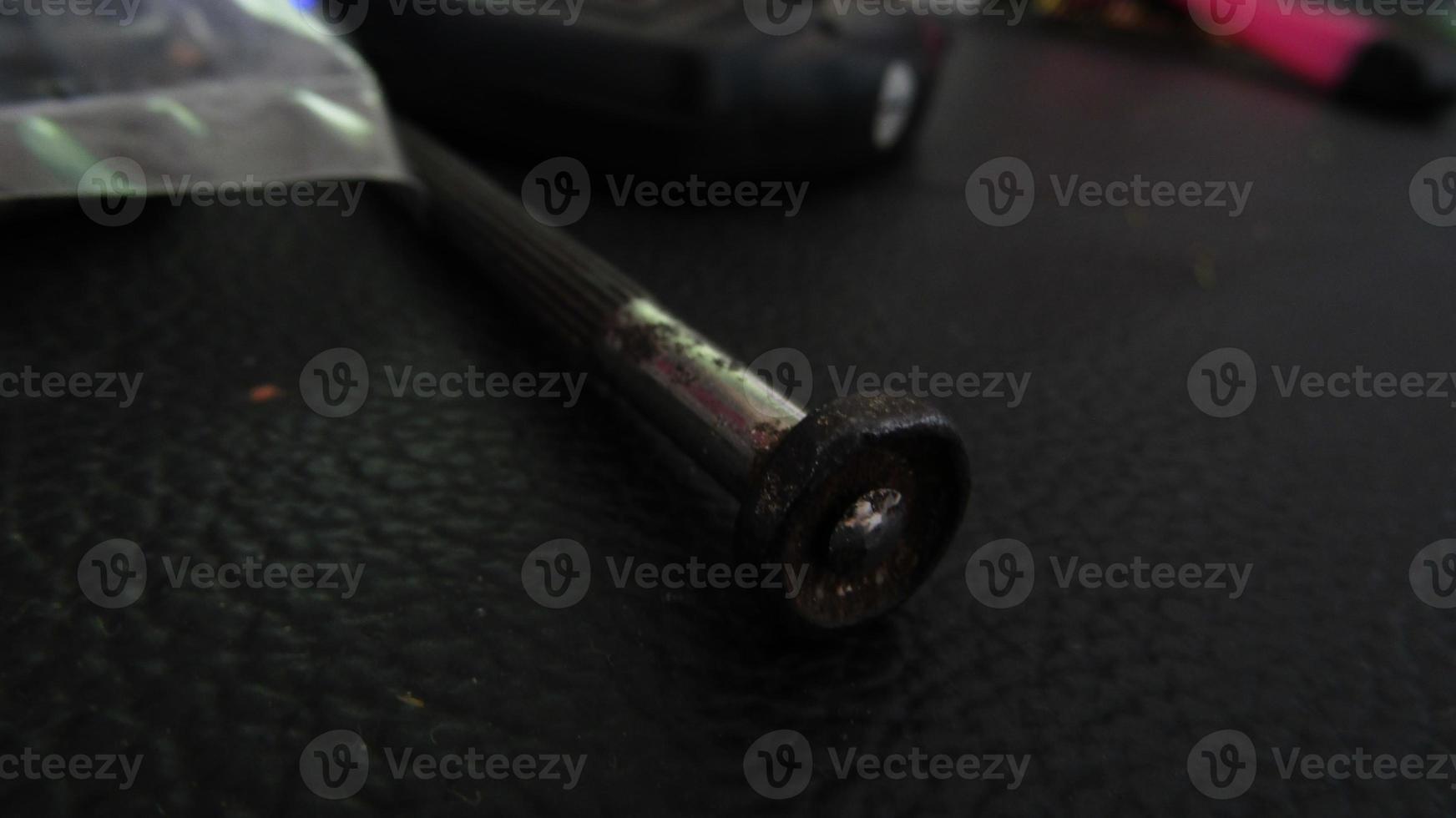 grunge black screwdriver stainless steel photo