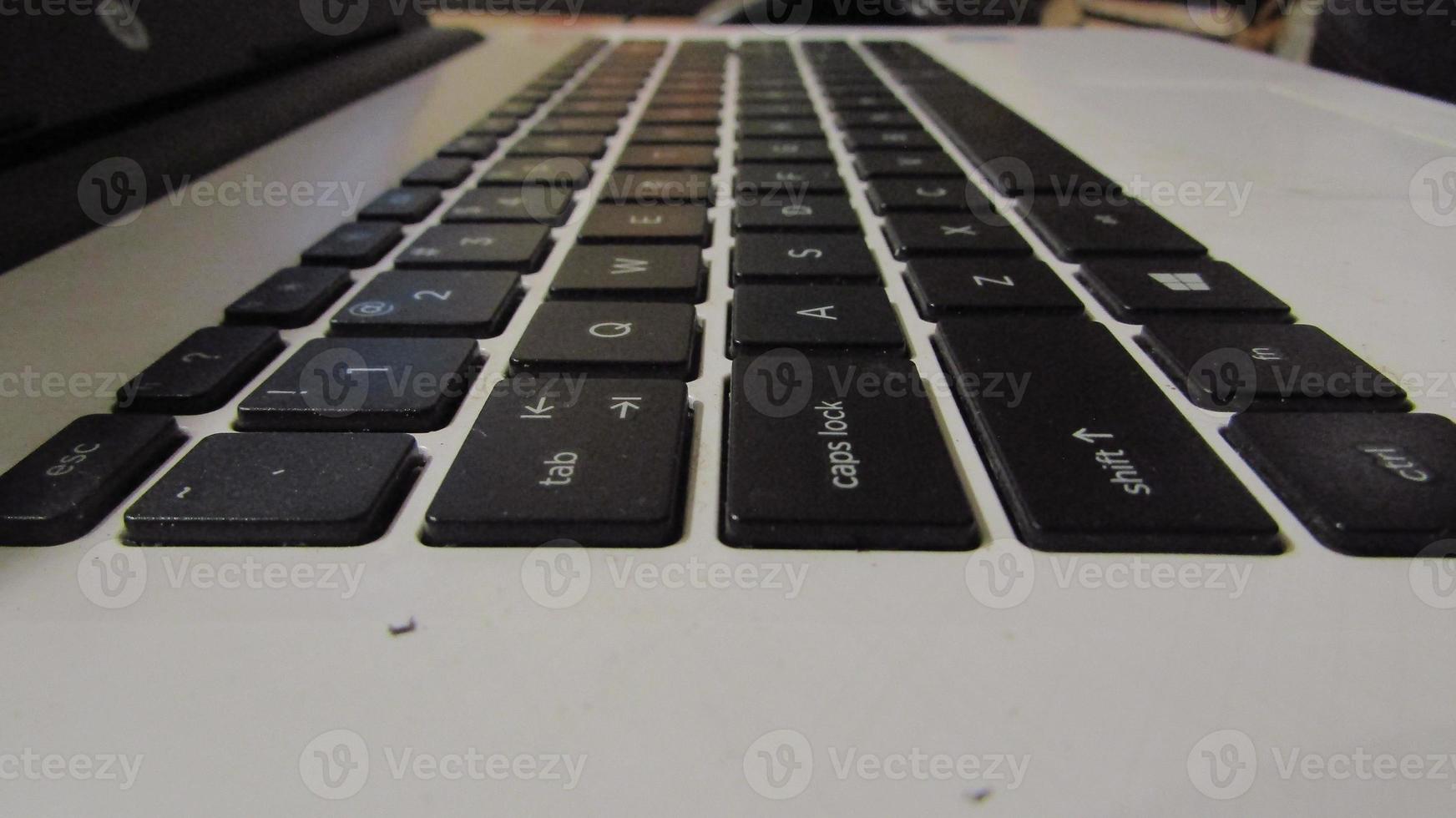 white laptop with black keyboard freelancer working notebook photo