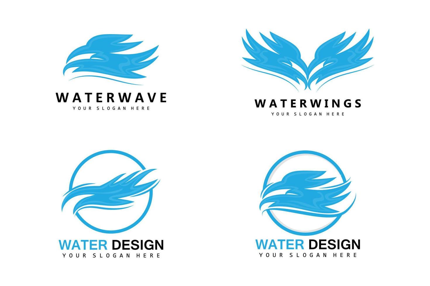 Wings Logo Design, Shield Wings Vector, Bird Feather Illustration vector