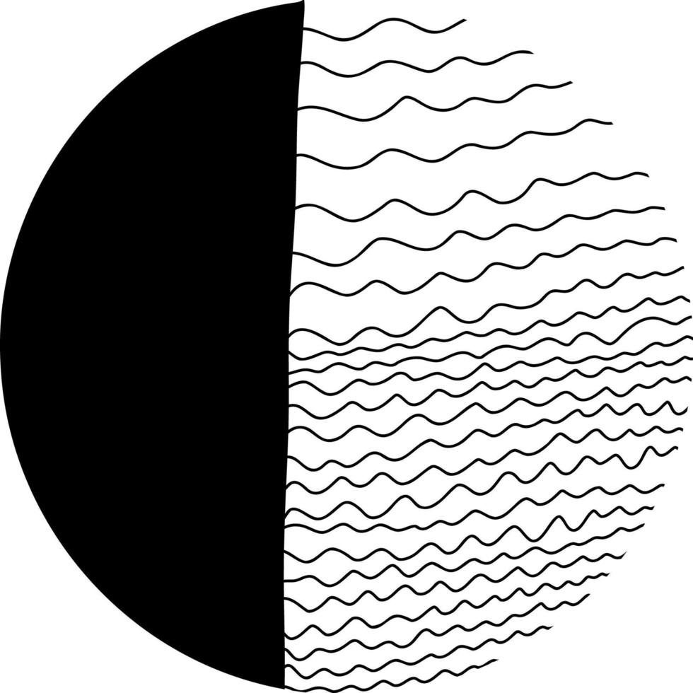 patrón lineal de curvas redondas vector
