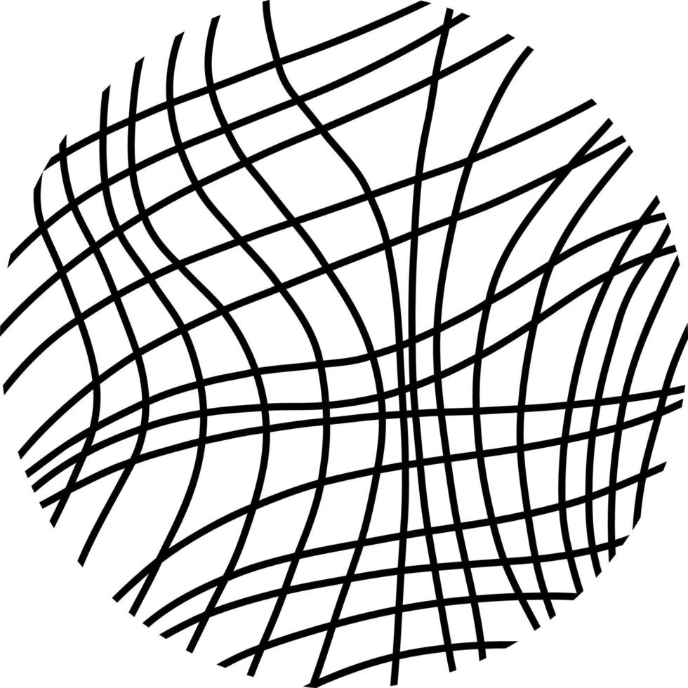 patrón lineal de curvas redondas vector