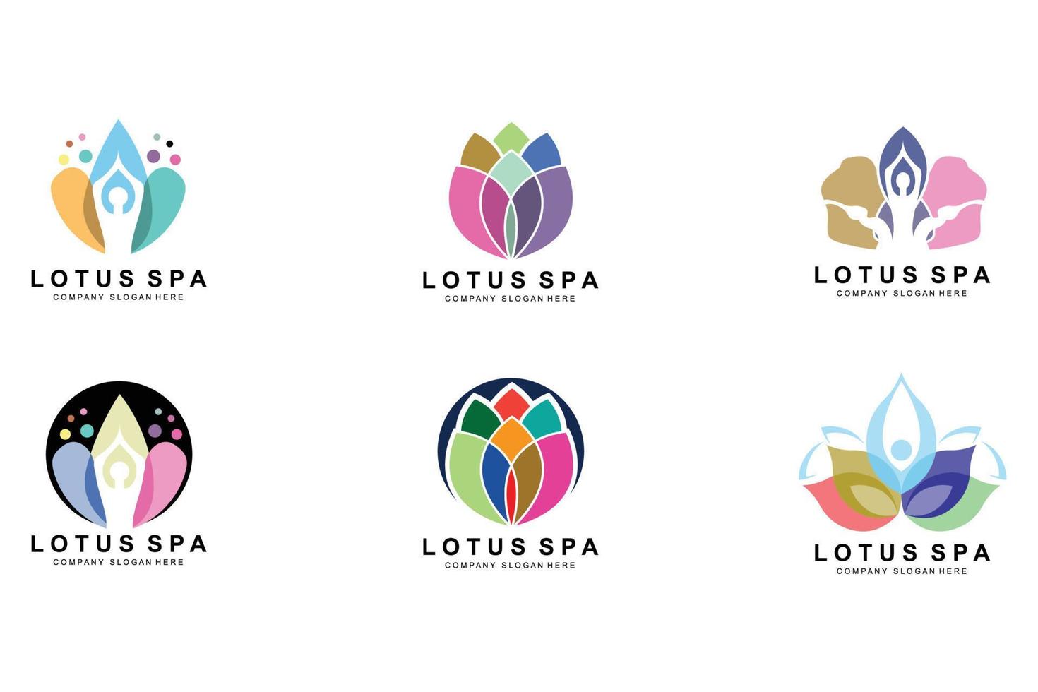 diseño del logotipo de yoga, ilustración de iconos deportivos fitness y concentración mental y corporal vector