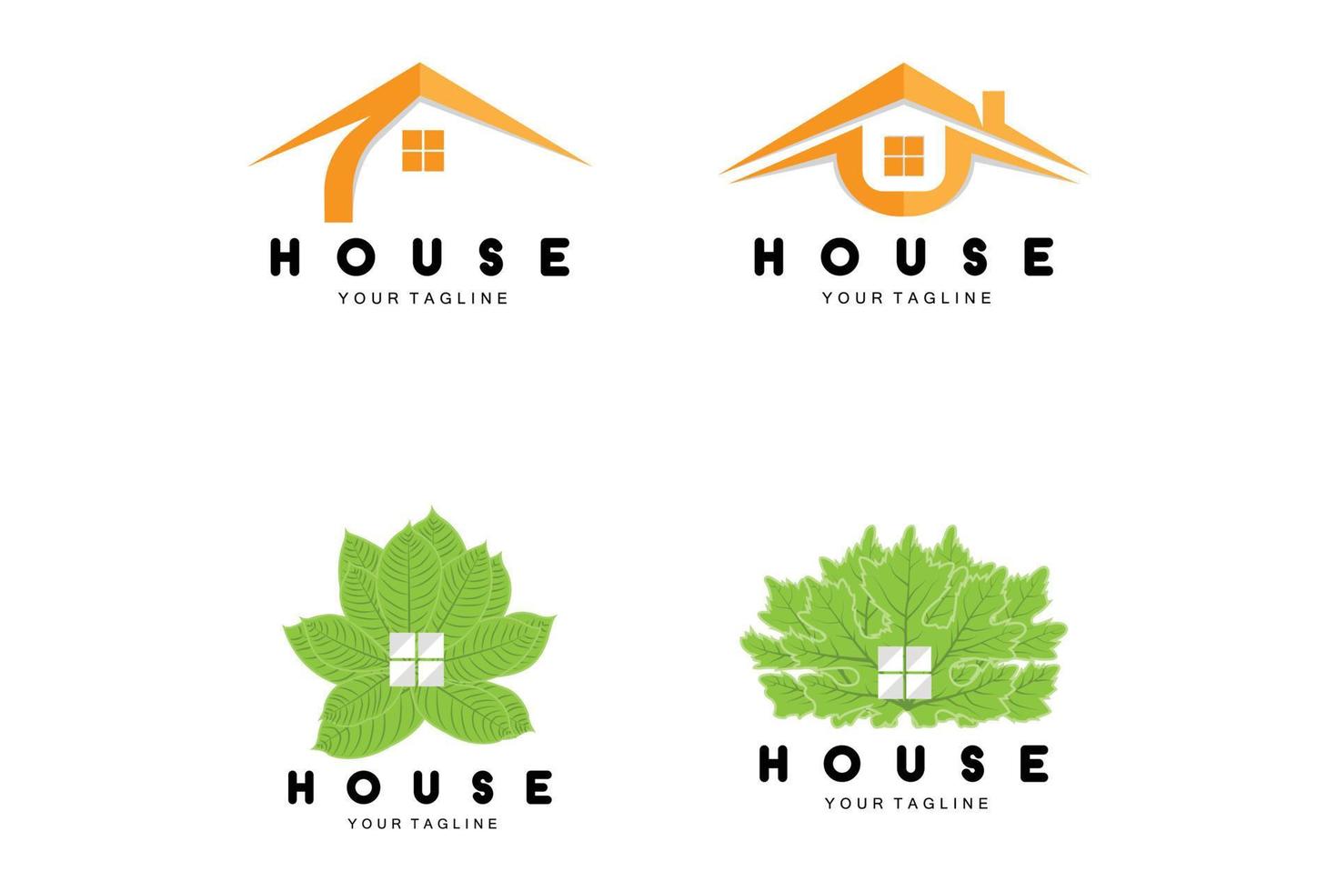 House Logo, Building Furniture Design, Construction Vector, Property Brand Icon, Real Estate, Housing vector