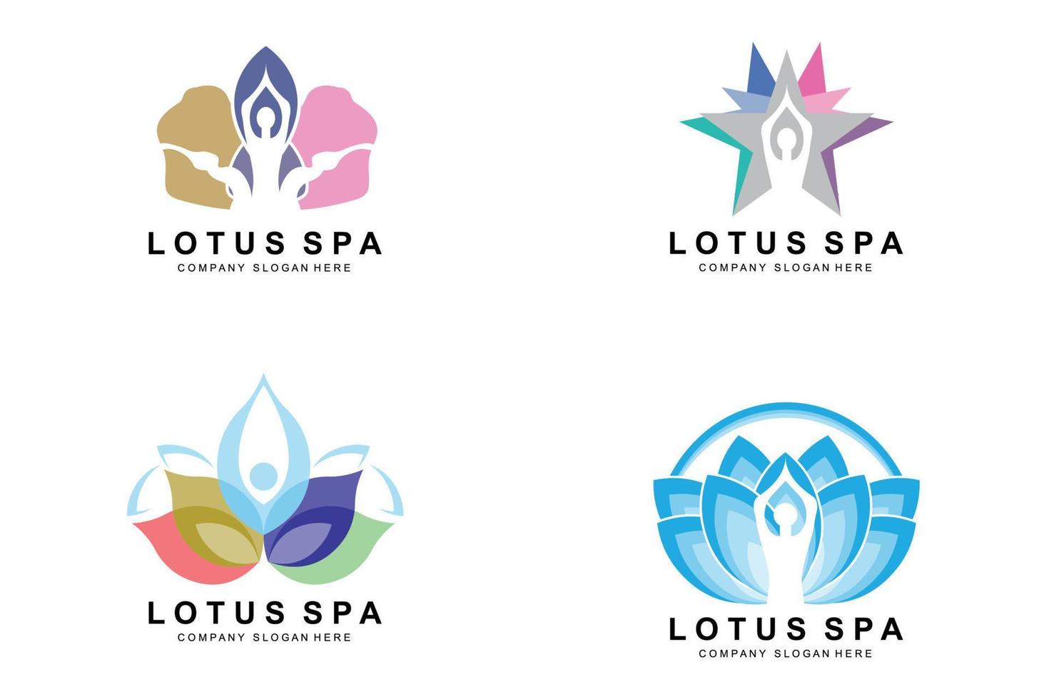 Yoga Logo Design, Sports Icon Illustration Fitness And Mind And Body Concentration vector