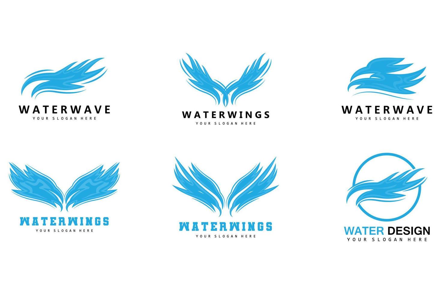 Wings Logo Design, Shield Wings Vector, Bird Feather Illustration vector