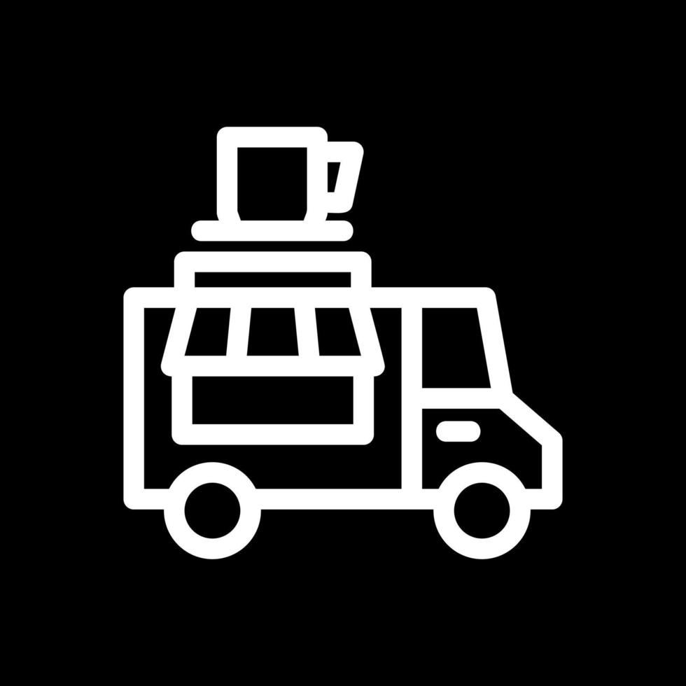 Coffee Truck Vector Icon Design