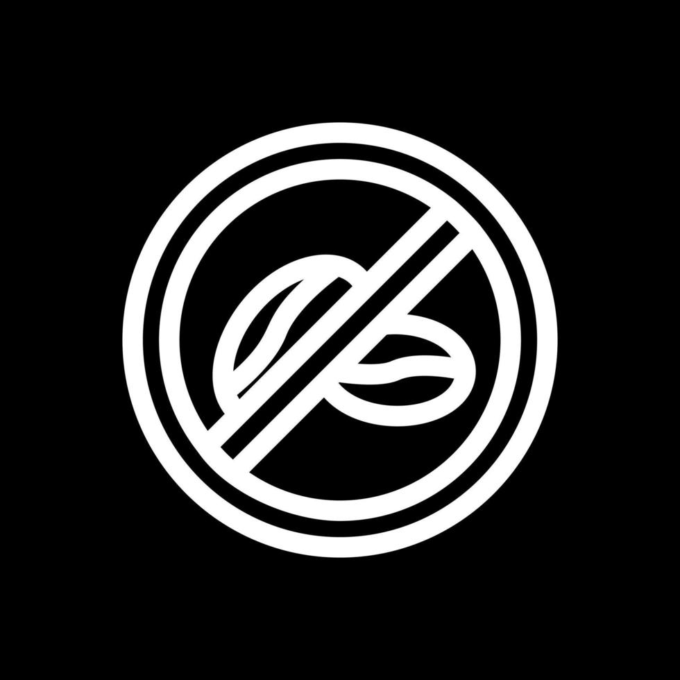 No Caffeine Vector Icon Design