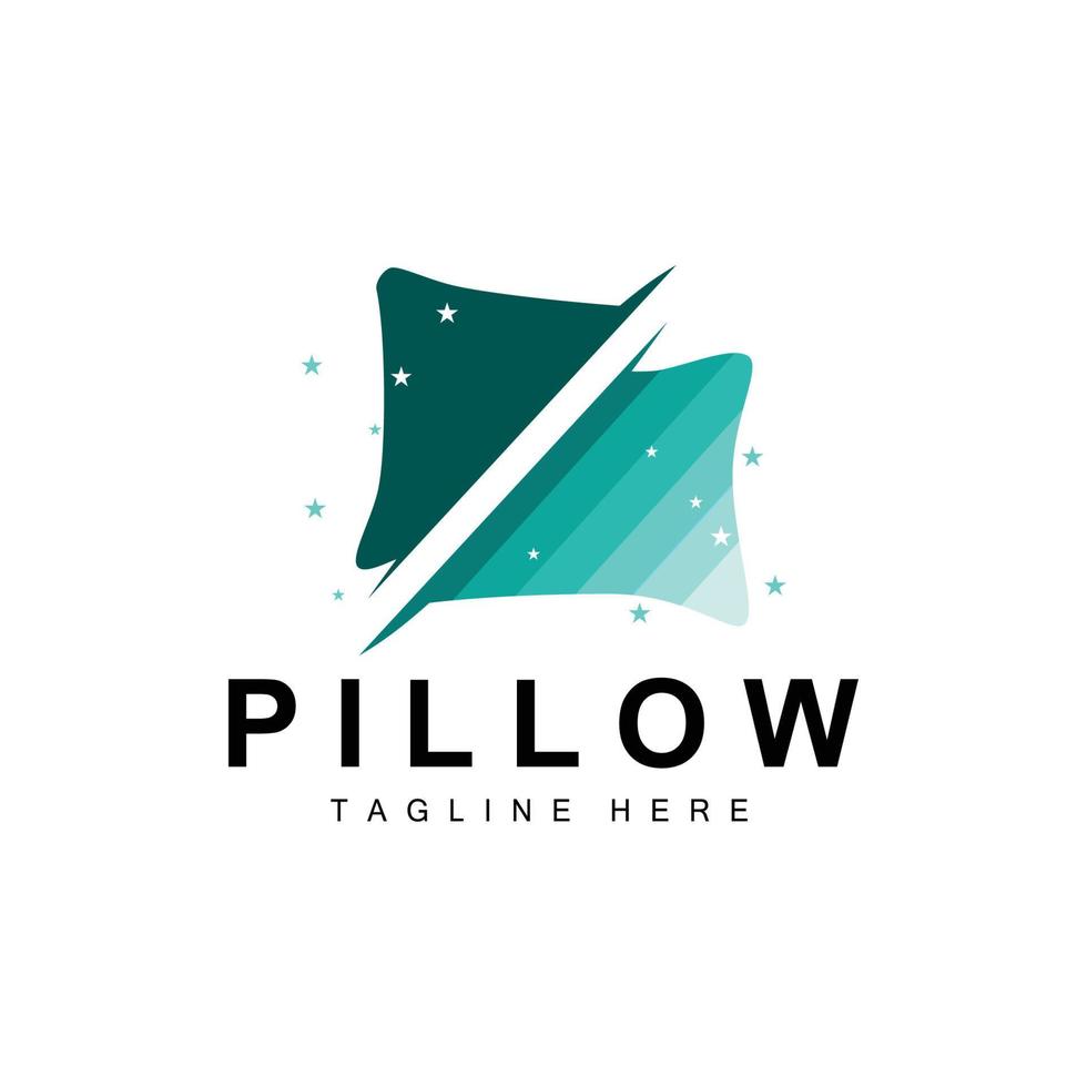 Pillow Logo, Bed and Sleep Design, Vector Illustration of Dream Icon