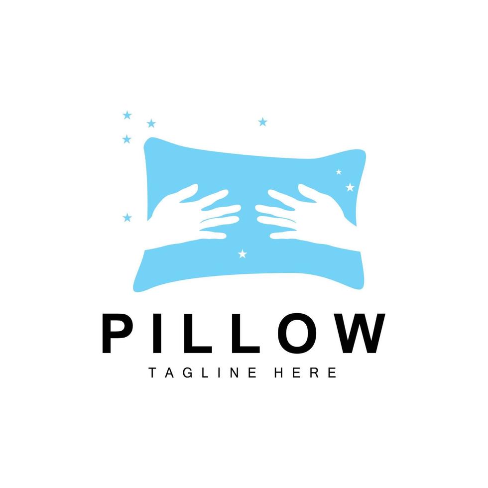 Pillow Logo, Bed and Sleep Design, Vector Illustration of Dream Icon