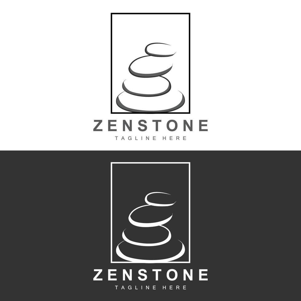 Balance Stone Logo Design, Vector Therapy Stone, Massage Stone, Hot Stone And Zenstone, Product Brand Illustration