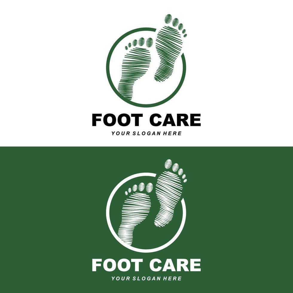 cuidado de los pies diseño de logotipo salud ilustración mujer pedicura salón vector