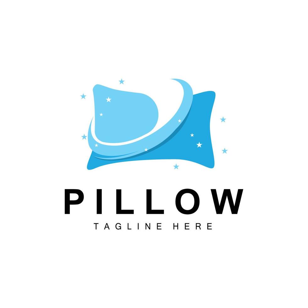 Pillow Logo, Bed and Sleep Design, Vector Illustration of Dream Icon