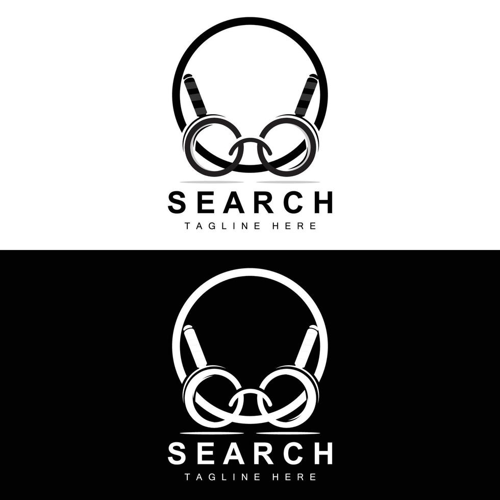 Search Logo Design, Detective Illustration, Home search, Glass Lens, Company Brand Vector