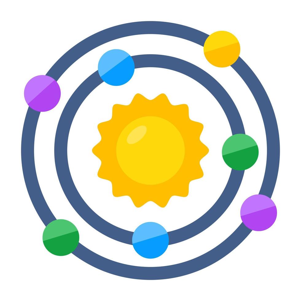 Modern design icon of solar system vector