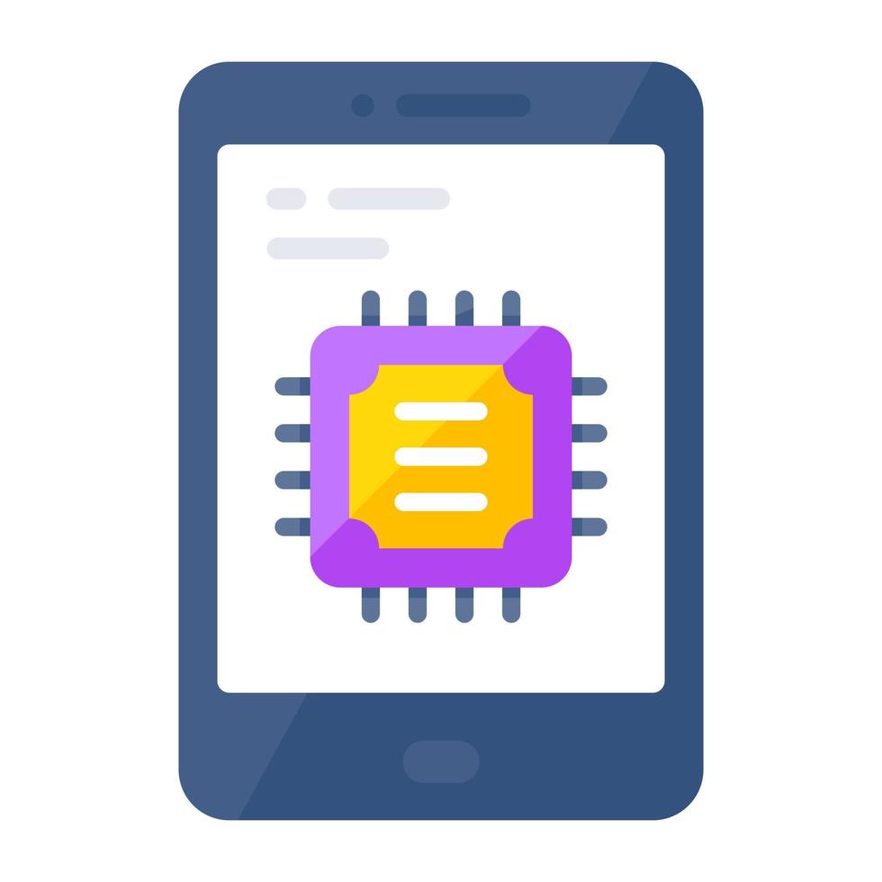 An icon design of mobile chip vector