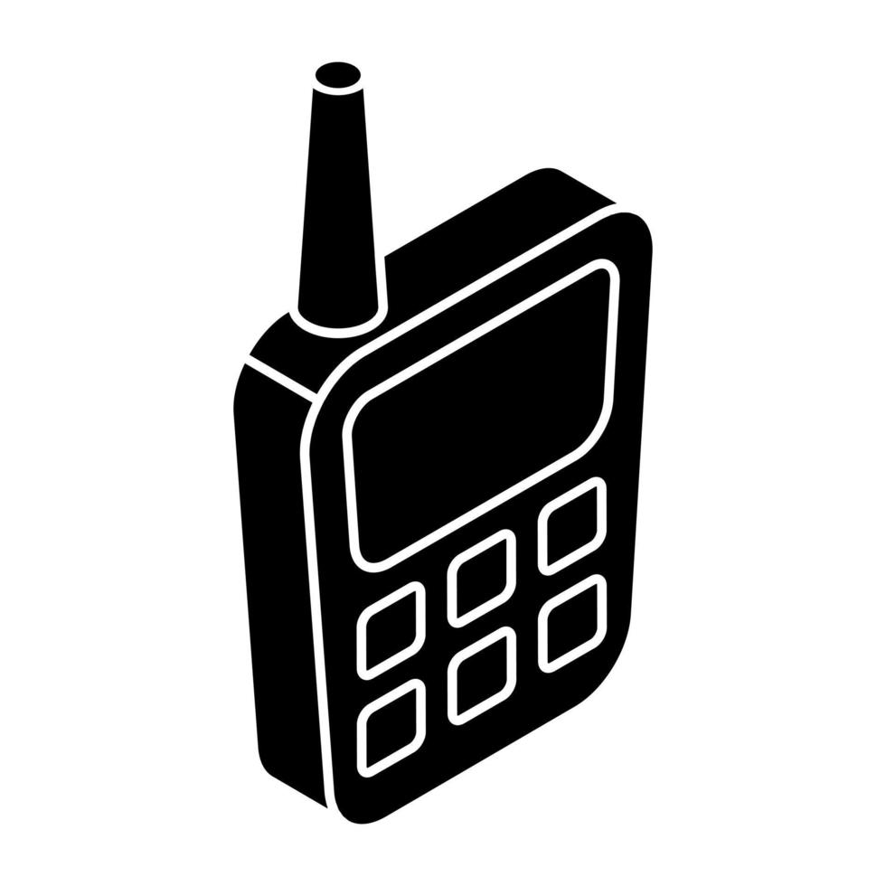 un ícono de diseño único de walkie talkie vector