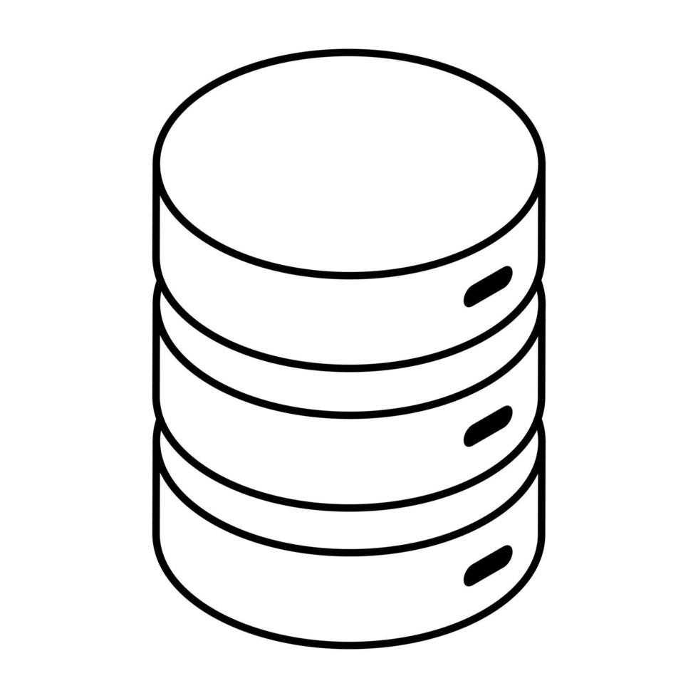 An icon design of database rack vector