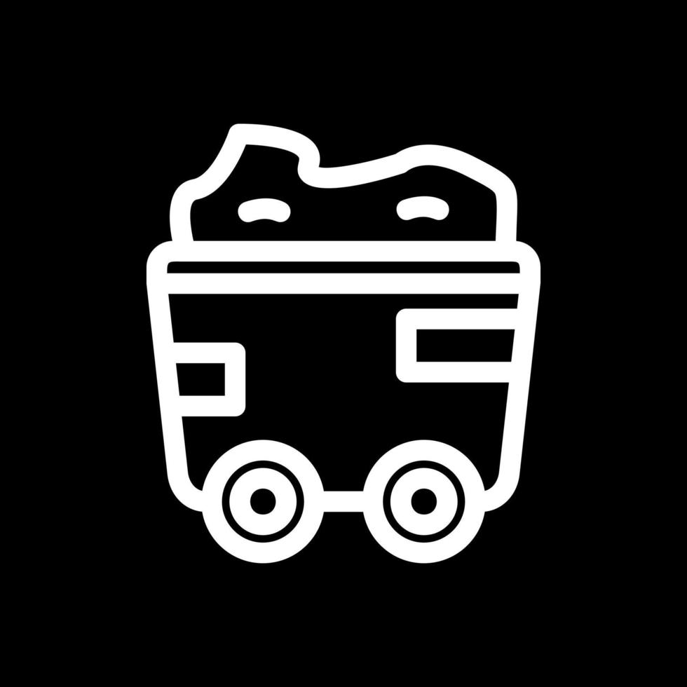 Mining Cart Vector Icon Design