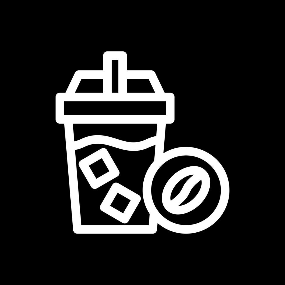 Cold Coffee Vector Icon Design