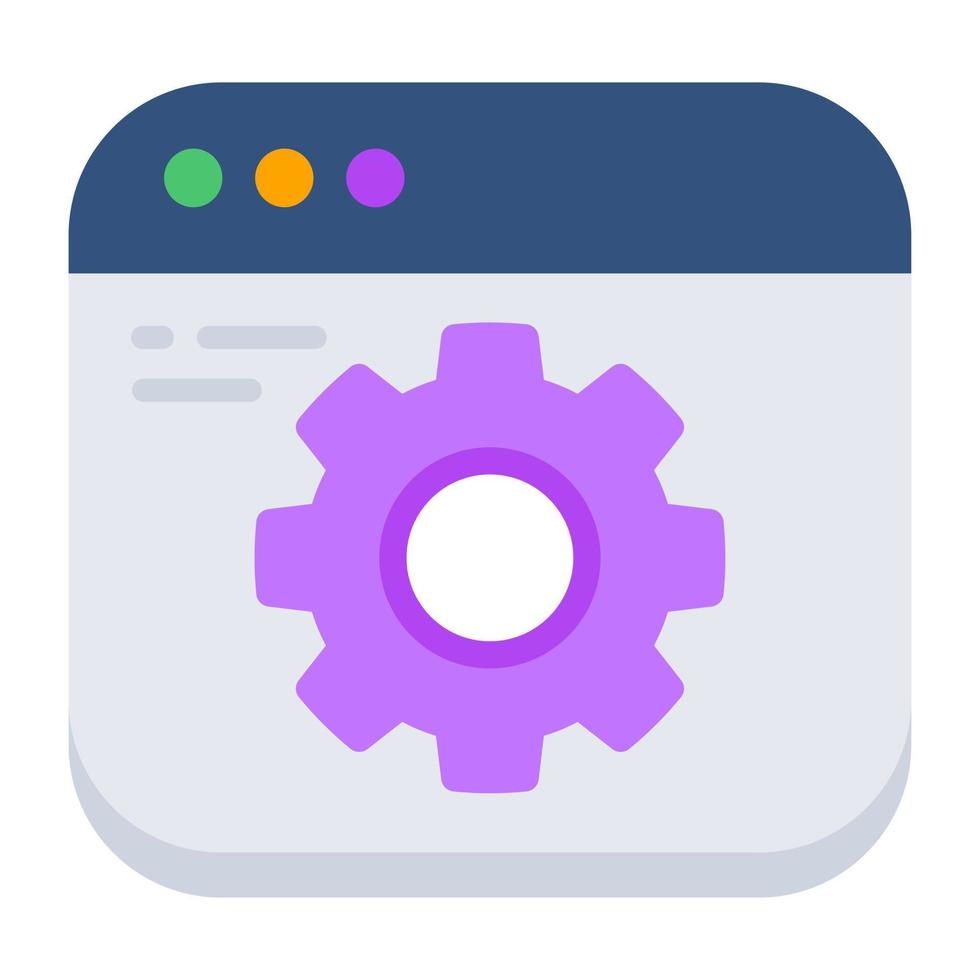 Conceptual flat design icon of web development vector