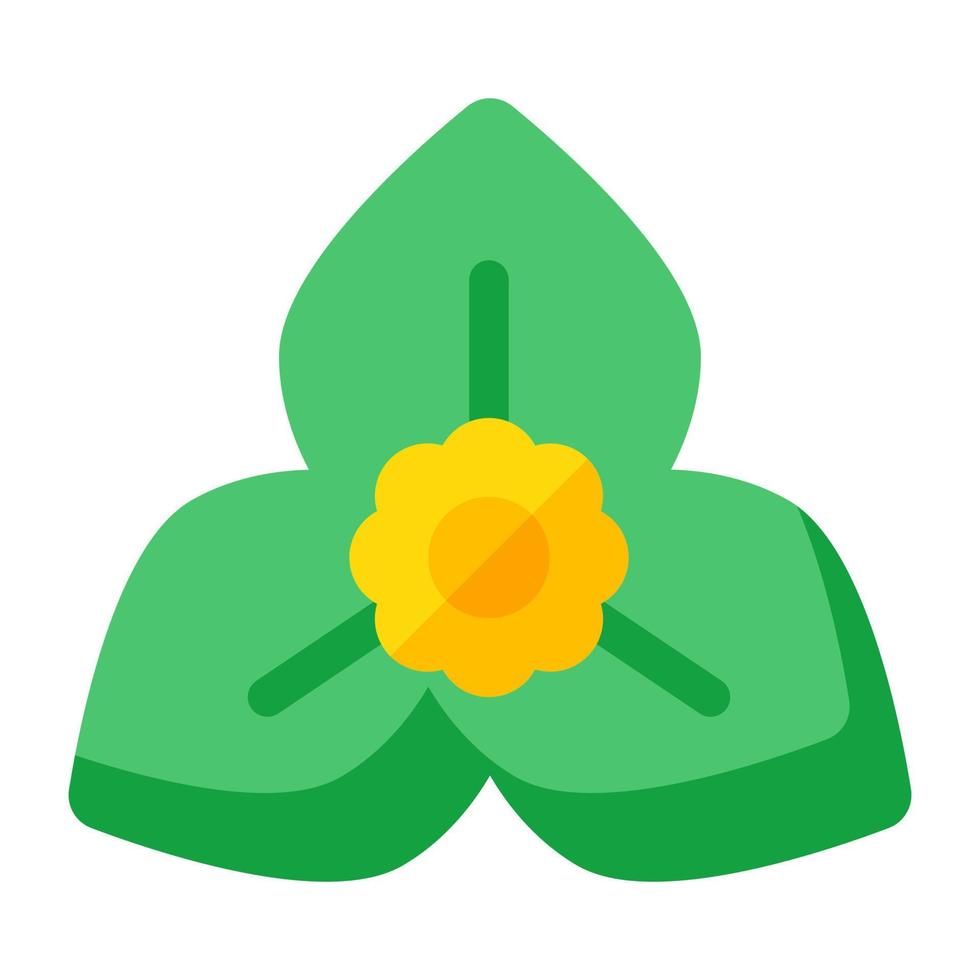 A flat design icon of floweret vector