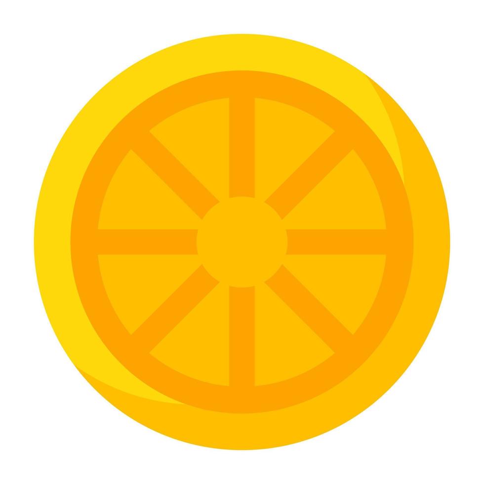 A unique design icon of lemon slice vector