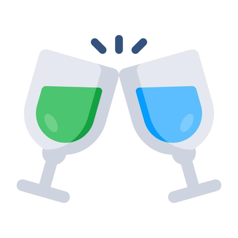 Editable design icon of cheers vector
