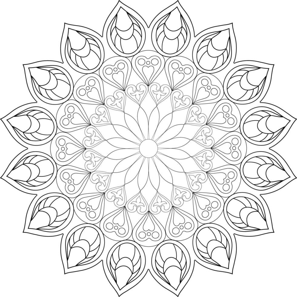 Mandala coloring pages vector