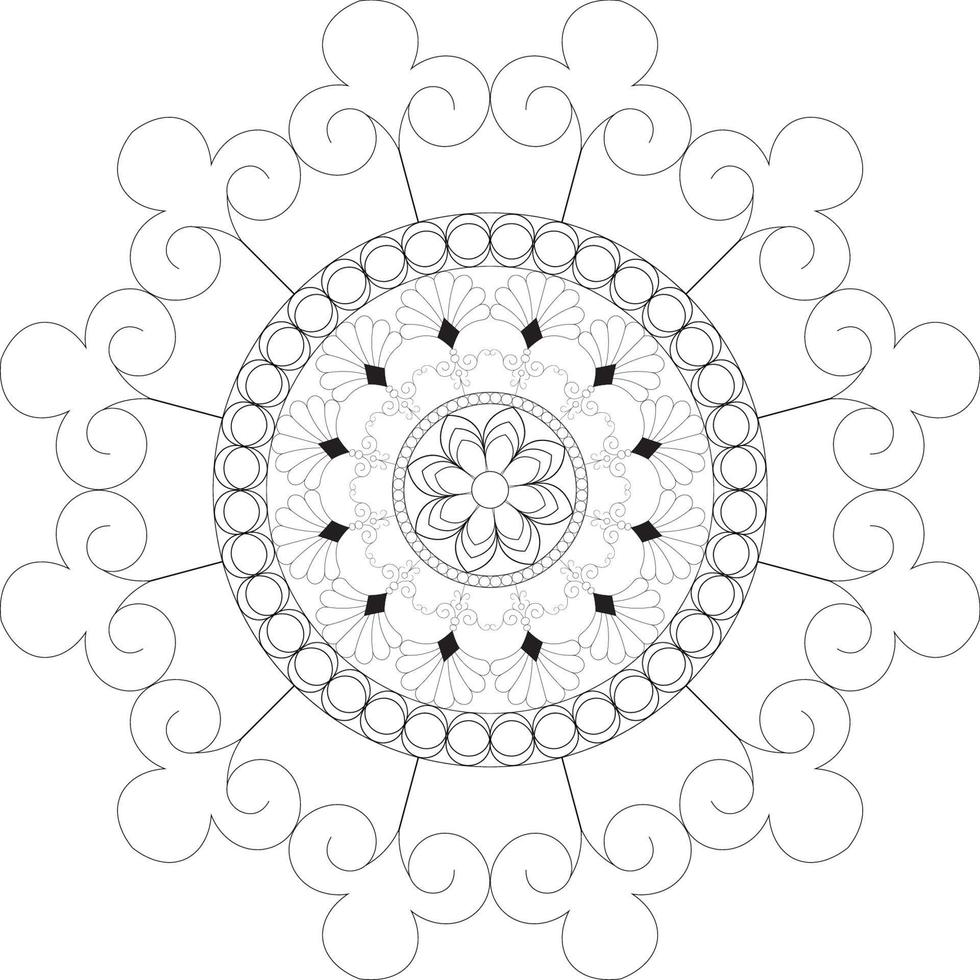 Mandala coloring pages vector