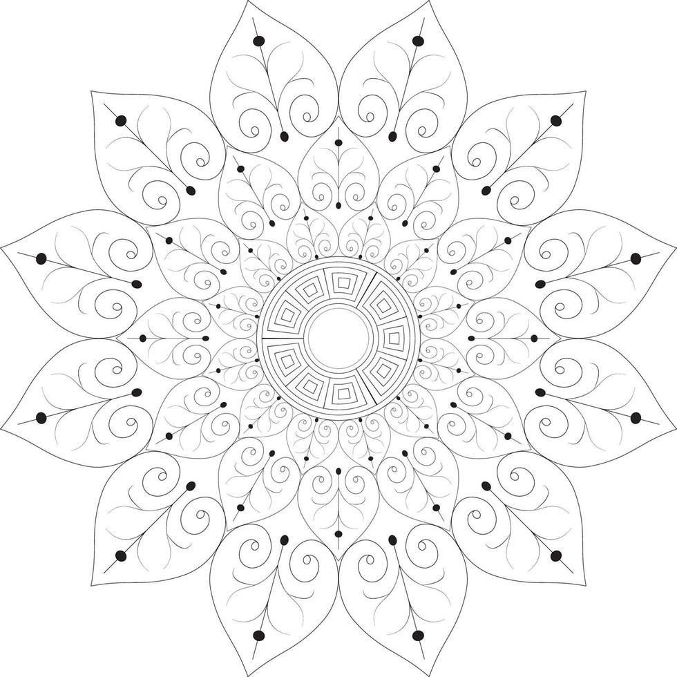 Mandala coloring pages vector
