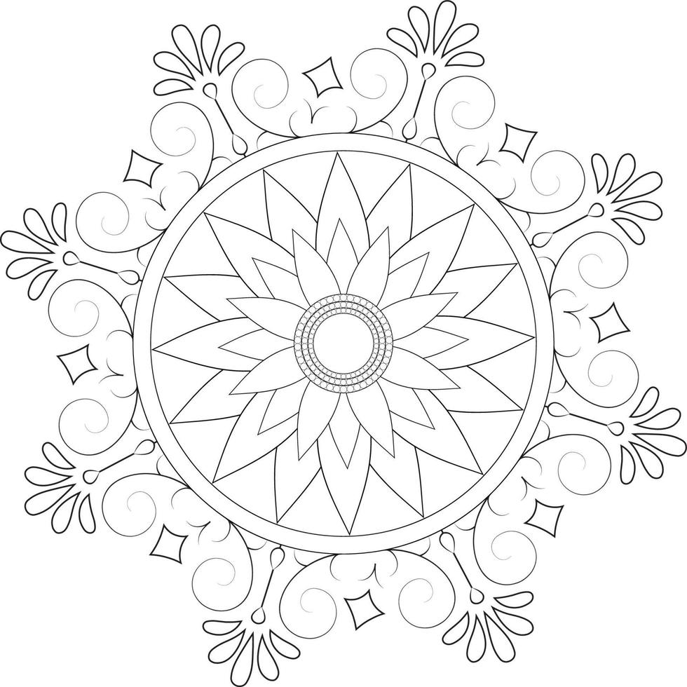 Mandala coloring pages vector