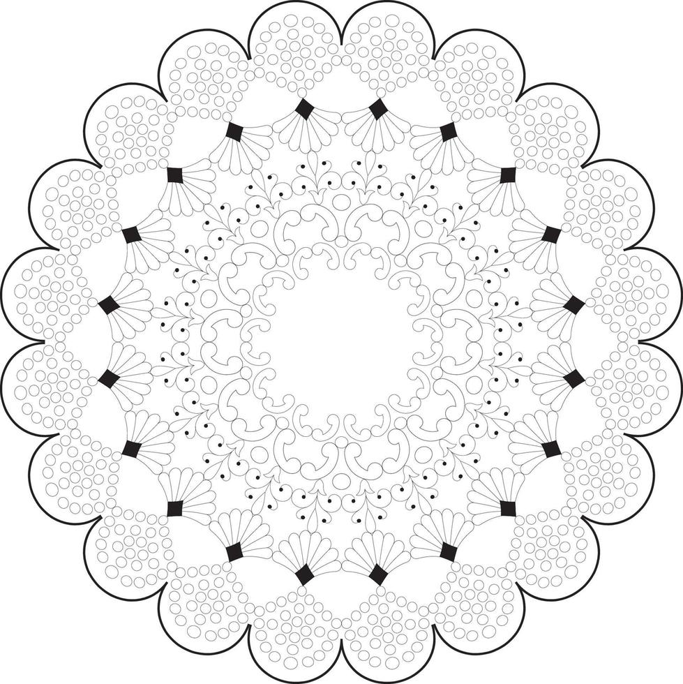Mandala coloring pages vector
