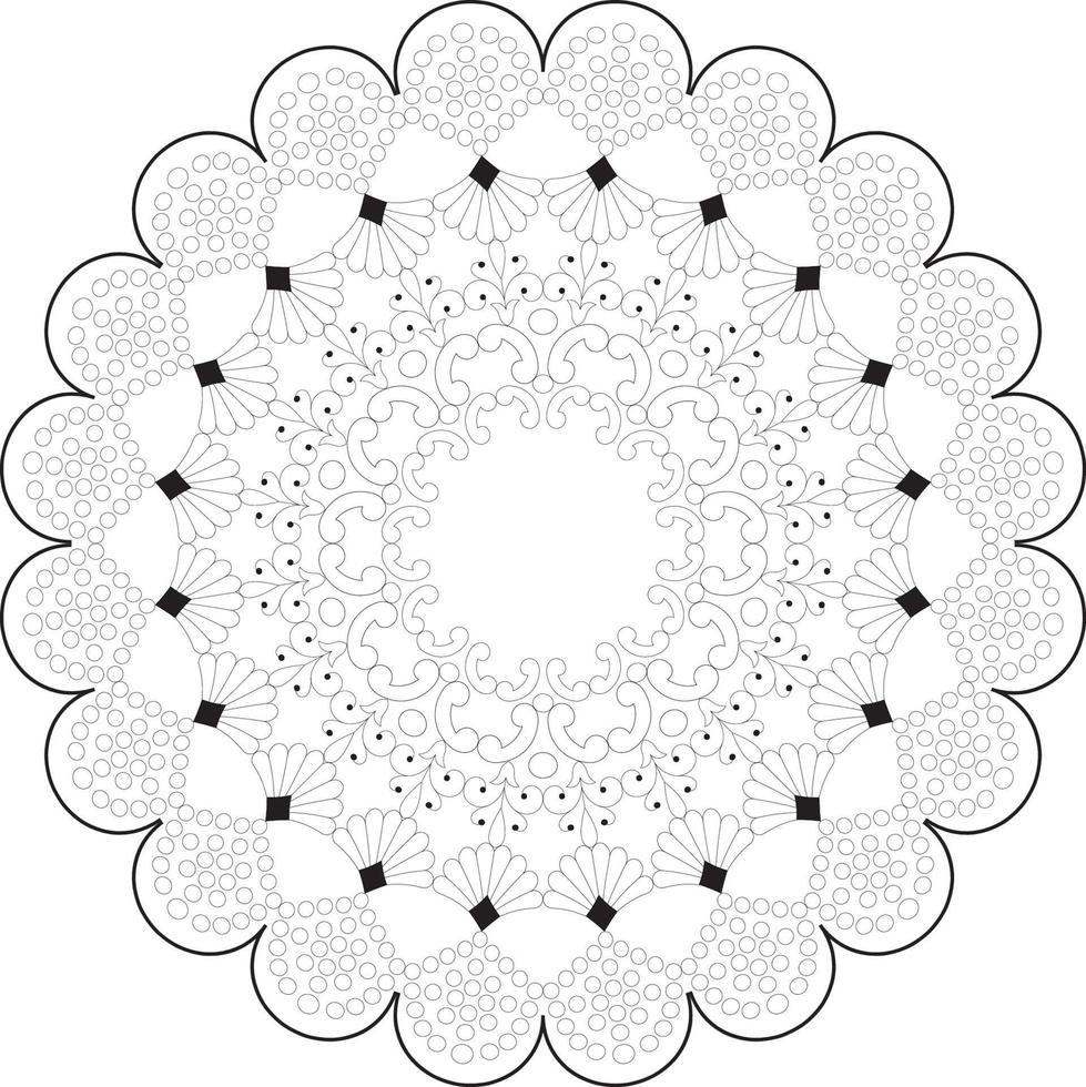 Mandala coloring pages vector