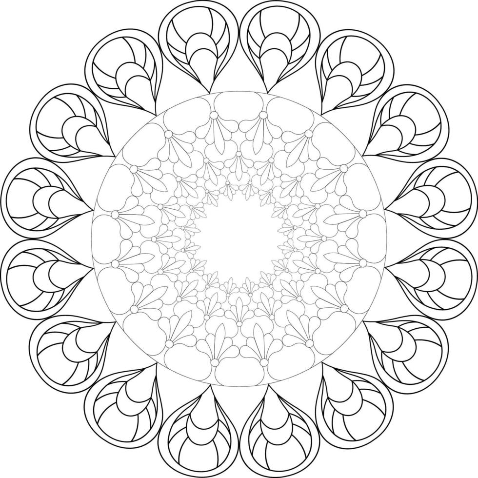 Mandala coloring pages vector
