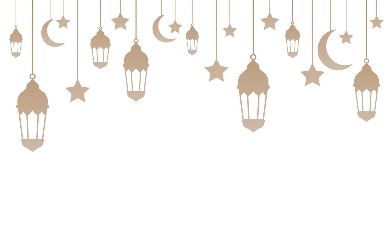 Ramadan kareem design. Ramadan vector illustration with mosque and lantern. Islamic background for holy month ramadan celebration