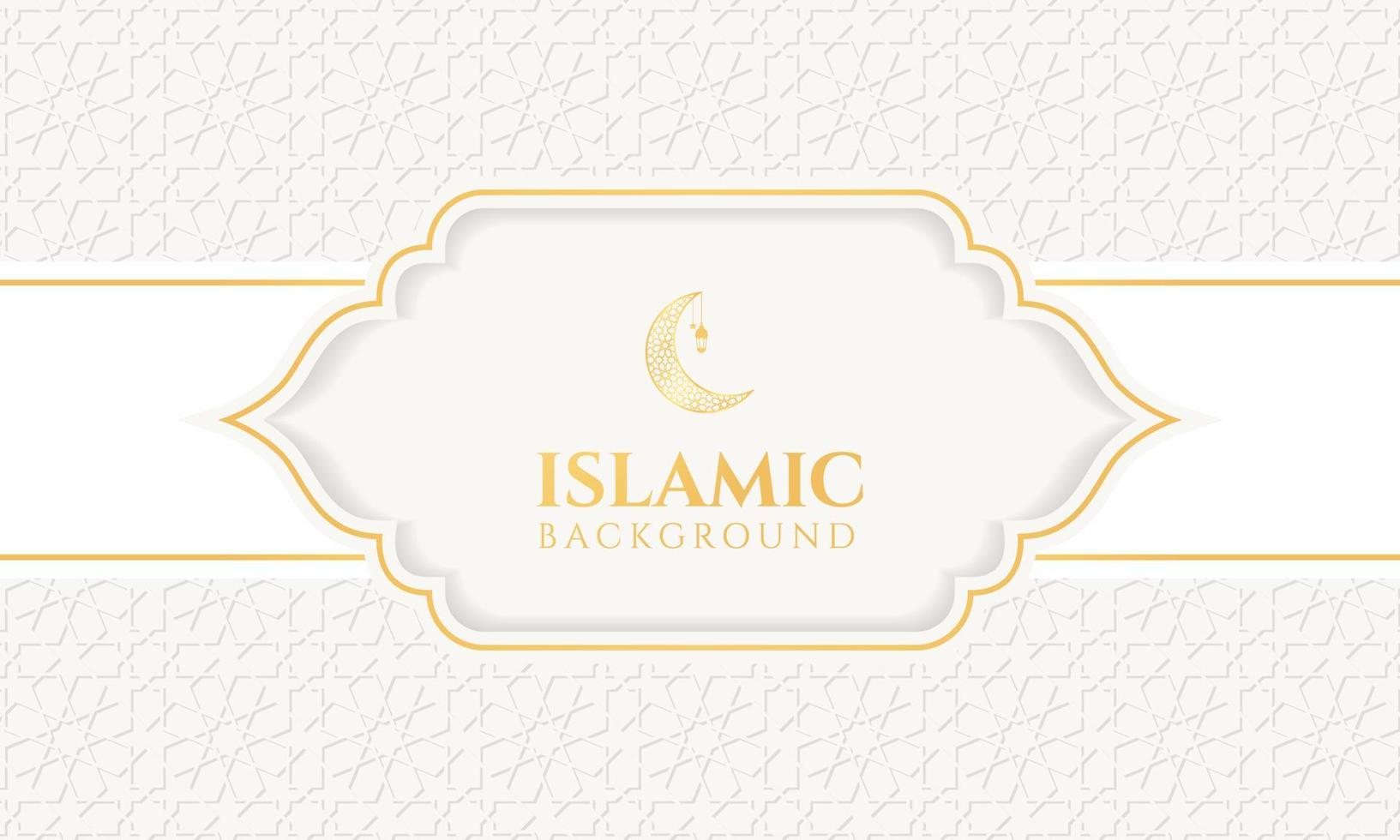 Islamic Background for Ramadan. luxury golden abstract white background. Template for banner, greeting card, poster, advertising vector