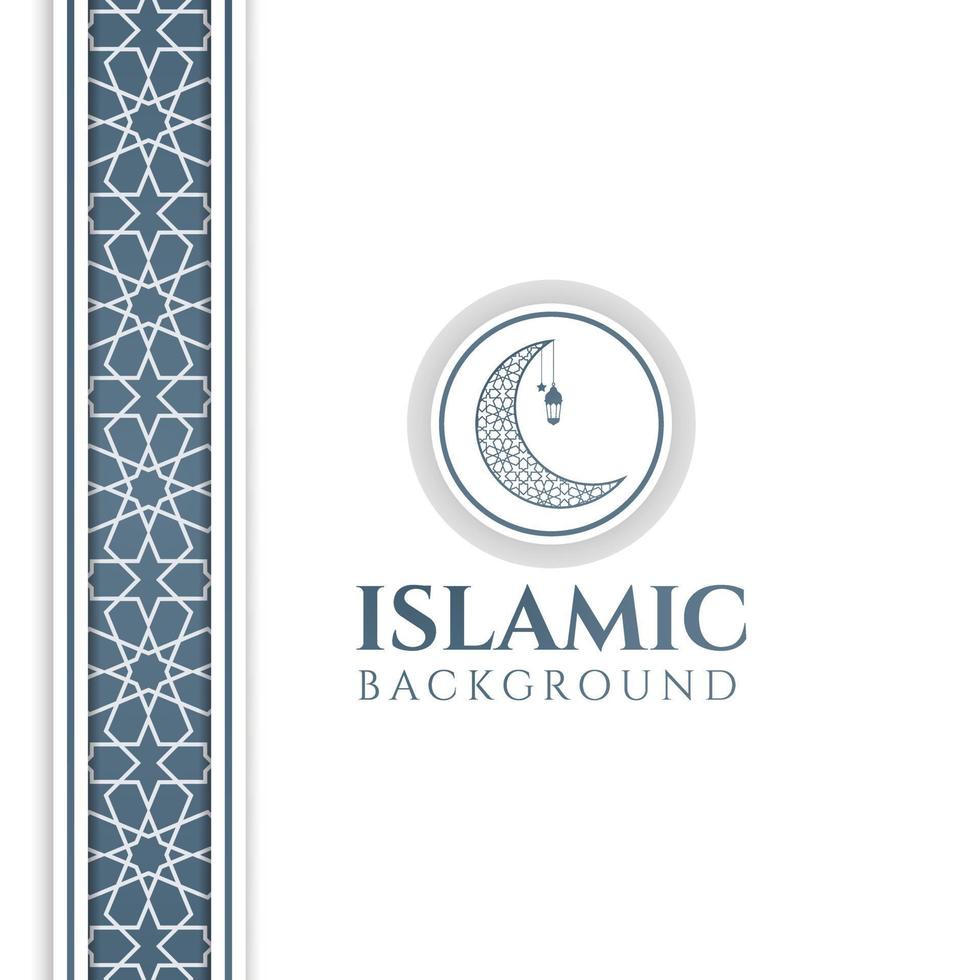 islámico antecedentes para Ramadán. lujo dorado resumen blanco antecedentes. modelo para bandera, saludo tarjeta, póster, publicidad vector