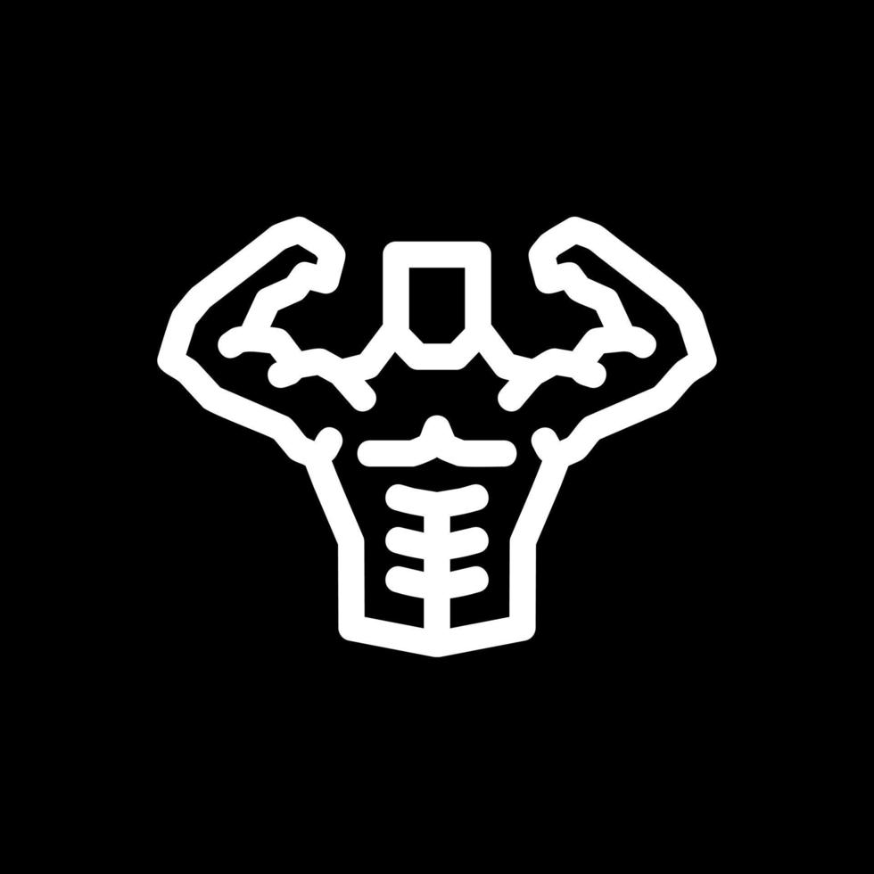 Body Builder Vector Icon Design