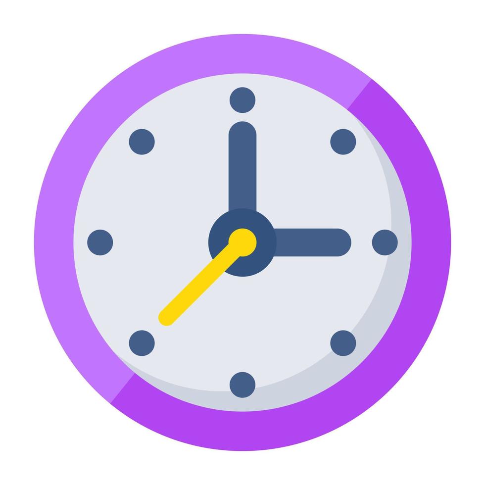 Flat vector design of clock